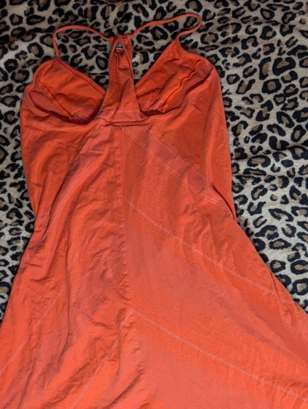 Roxy Orange Slip Swim Coverup with Spaghetti Straps